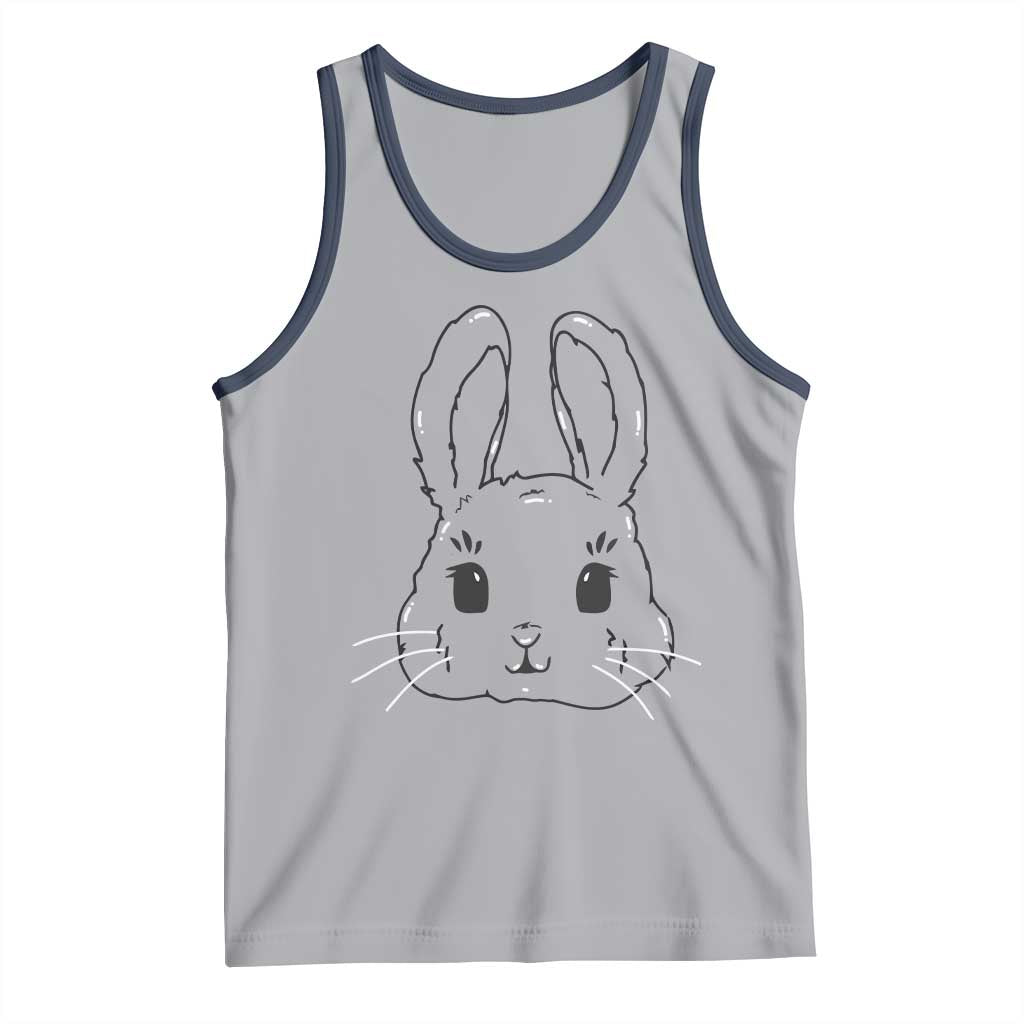 Cute Bunny Tank Top Kawaii Rabbit Happy Easter Day TS10 Athletic Heather Navy Print Your Wear