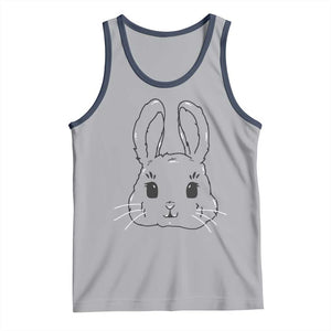 Cute Bunny Tank Top Kawaii Rabbit Happy Easter Day TS10 Athletic Heather Navy Print Your Wear