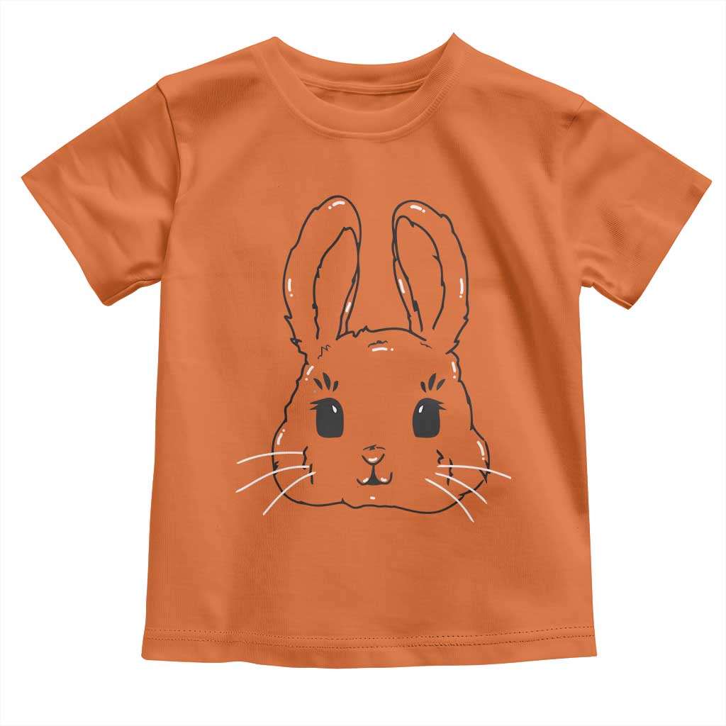 Cute Bunny Toddler T Shirt Kawaii Rabbit Happy Easter Day TS10 Orange Print Your Wear