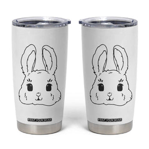 Cute Bunny Tumbler Cup Kawaii Rabbit Happy Easter Day TS10 White Print Your Wear