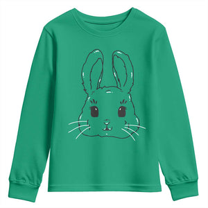 Cute Bunny Youth Sweatshirt Kawaii Rabbit Happy Easter Day TS10 Irish Green Print Your Wear