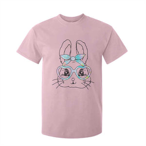 Girls Easter Bunny T Shirt For Kid Rabbit Face Tie Dye Glasses Happy Easter Day TS10 Light Pink Print Your Wear