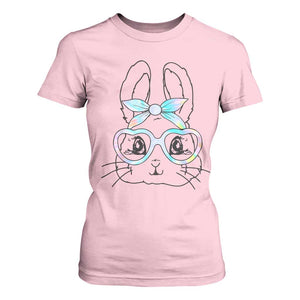 Girls Easter Bunny T Shirt For Women Rabbit Face Tie Dye Glasses Happy Easter Day TS10 Light Pink Print Your Wear