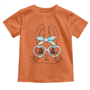 Girls Easter Bunny Toddler T Shirt Rabbit Face Tie Dye Glasses Happy Easter Day TS10 Orange Print Your Wear