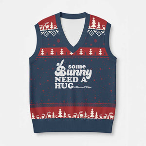 Easter V-Neck Knit Sweater Vest Funny Adult Humor Inappropriate Drinking Gift TS10 Navy Red Print Your Wear