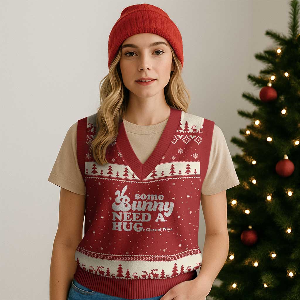 Easter V-Neck Knit Sweater Vest Funny Adult Humor Inappropriate Drinking Gift TS10 Red Beige Print Your Wear