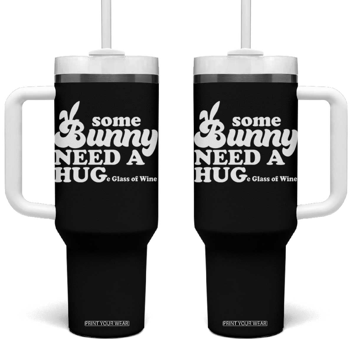 Easter Tumbler With Handle Funny Adult Humor Inappropriate Drinking Gift TS10 One Size: 40 oz Black Print Your Wear