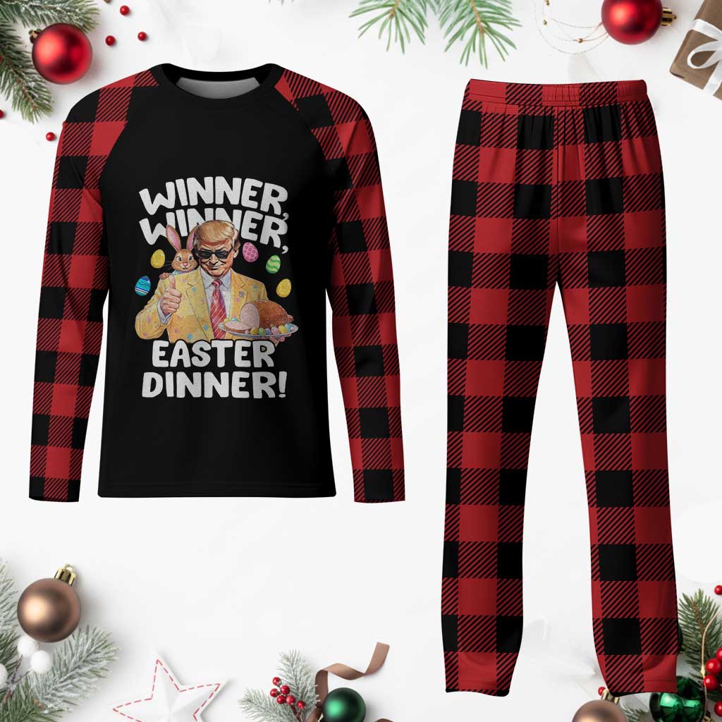 Easter Trump Plaid Pajama Set Winner Winner Easter Dinner TS10 Buffalo Plaid Print Your Wear