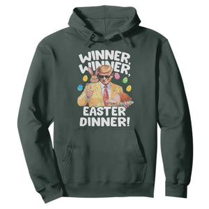 Easter Trump Hoodie Winner Winner Easter Dinner TS10 Dark Forest Green Print Your Wear