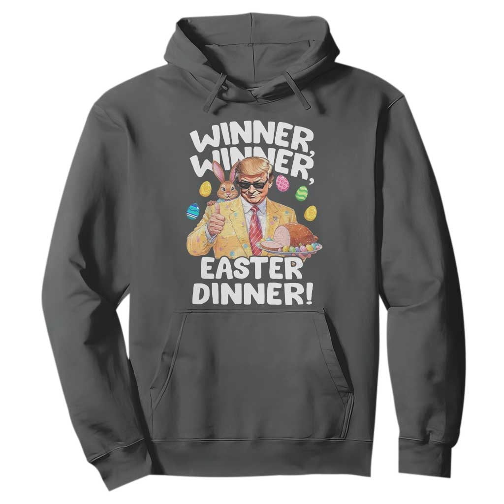 Easter Trump Hoodie Winner Winner Easter Dinner TS10 Dark Heather Print Your Wear