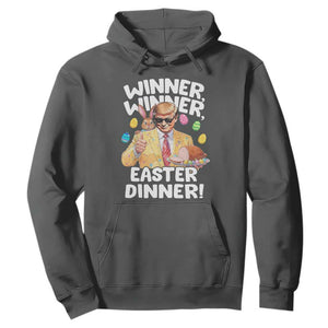 Easter Trump Hoodie Winner Winner Easter Dinner TS10 Dark Heather Print Your Wear