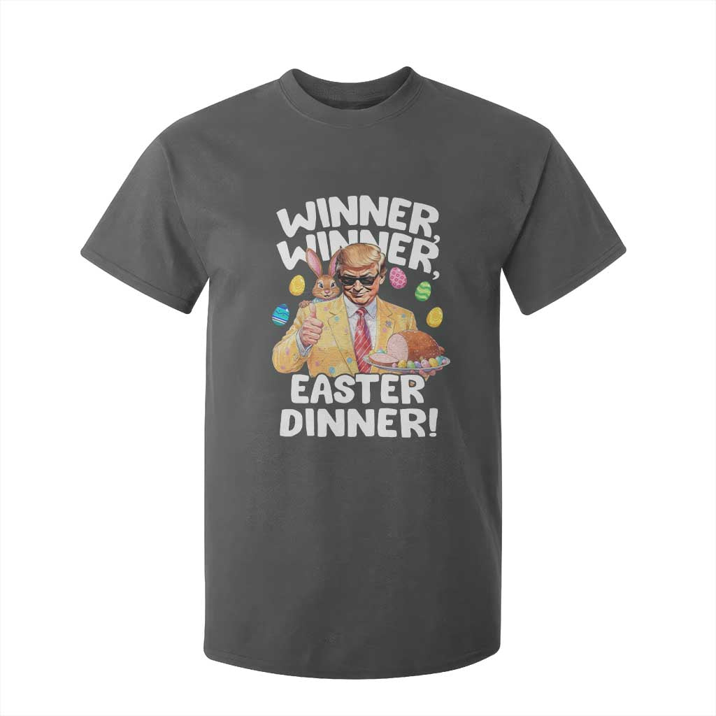 Easter Trump T Shirt For Kid Winner Winner Easter Dinner TS10 Dark Heather Print Your Wear
