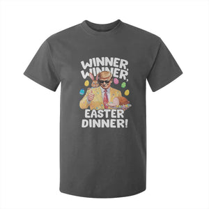 Easter Trump T Shirt For Kid Winner Winner Easter Dinner TS10 Dark Heather Print Your Wear