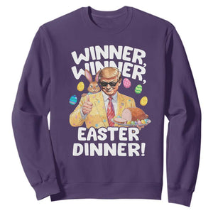Easter Trump Sweatshirt Winner Winner Easter Dinner TS10 Purple Print Your Wear