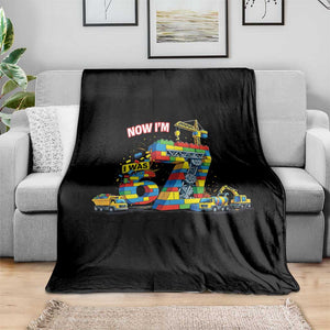 Funny 7th Birthday Building Bricks Throw Blanket I Was 6 Now Im 7 Kids 67 Birthday Building Six Seven Boy TS10 Print Your Wear