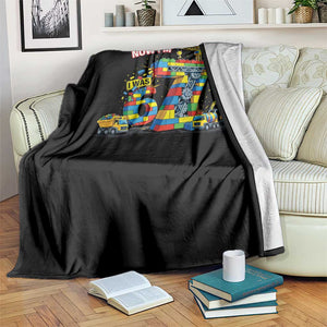Funny 7th Birthday Building Bricks Throw Blanket I Was 6 Now Im 7 Kids 67 Birthday Building Six Seven Boy TS10 Print Your Wear