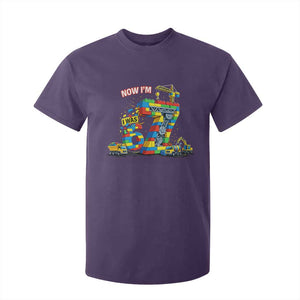 Funny 7th Birthday Building Bricks T Shirt For Kid I Was 6 Now Im 7 Kids 67 Birthday Building Six Seven Boy TS10 Purple Print Your Wear