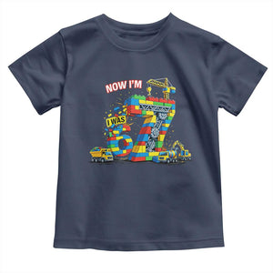 Funny 7th Birthday Building Bricks Toddler T Shirt I Was 6 Now Im 7 Kids 67 Birthday Building Six Seven Boy TS10 Navy Print Your Wear