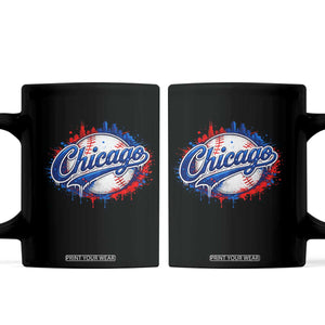 Chicago Pride Dripping Baseball Graphic Coffee Mug TS10 Black Print Your Wear