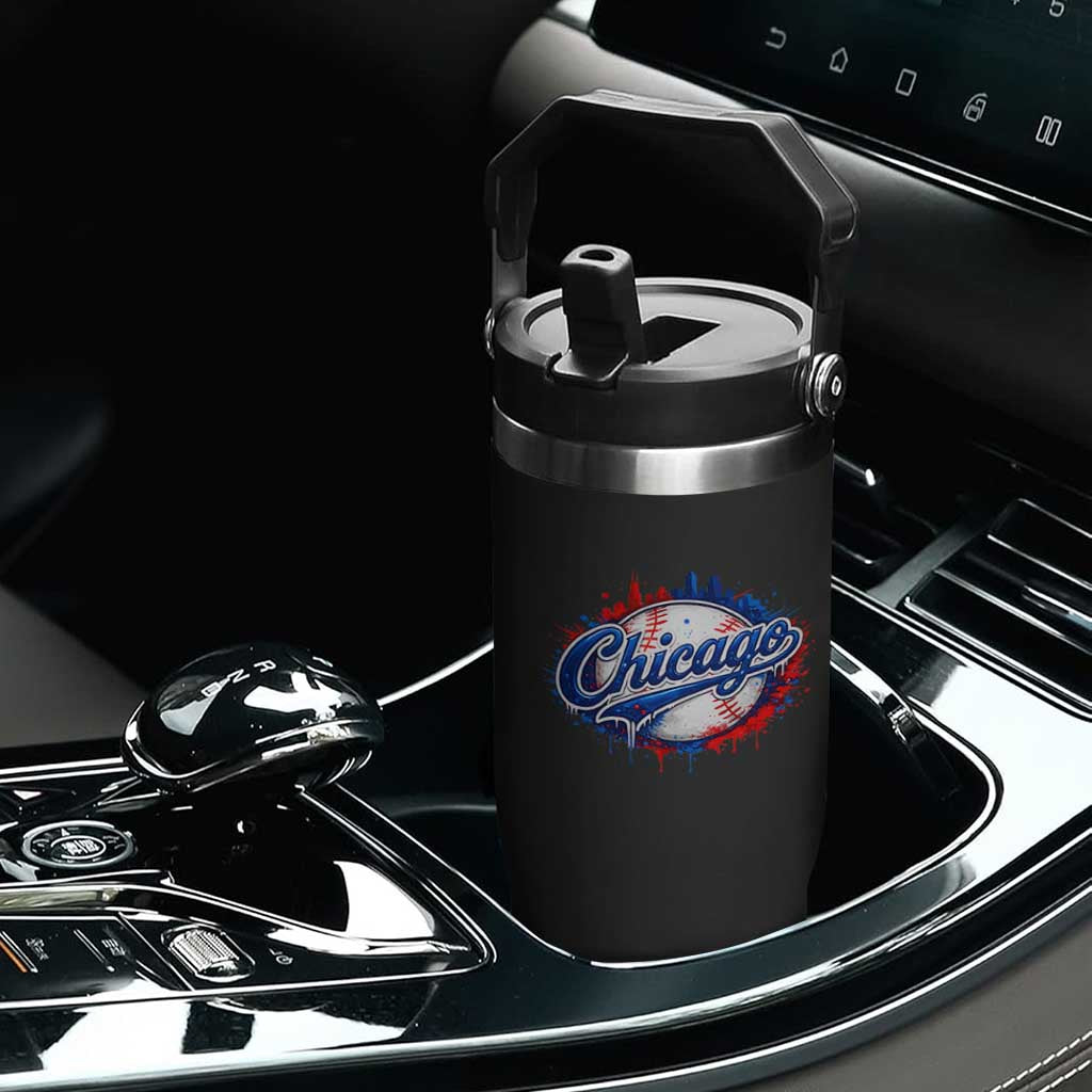 Chicago Pride Dripping Baseball Graphic Flip Straw Tumbler TS10 Print Your Wear