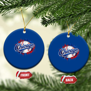 Chicago Pride Dripping Baseball Graphic Ceramic Ornament TS10 1pc Blue Print Your Wear