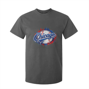 Chicago Pride Dripping Baseball Graphic T Shirt For Kid TS10 Dark Heather Print Your Wear