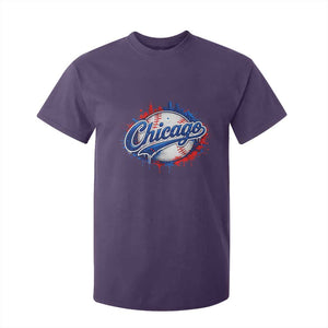 Chicago Pride Dripping Baseball Graphic T Shirt For Kid TS10 Purple Print Your Wear