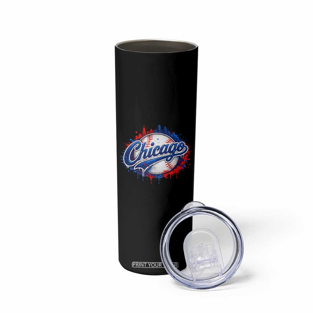 Chicago Pride Dripping Baseball Graphic Skinny Tumbler TS10 Print Your Wear