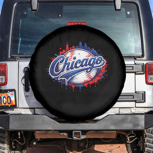 Chicago Pride Dripping Baseball Graphic Spare Tire Cover TS10 No hole Black Print Your Wear