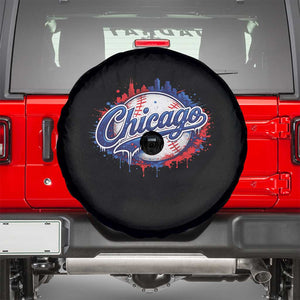 Chicago Pride Dripping Baseball Graphic Spare Tire Cover TS10 Black Print Your Wear