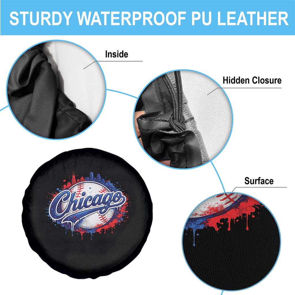 Chicago Pride Dripping Baseball Graphic Spare Tire Cover TS10 Print Your Wear