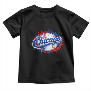 Chicago Pride Dripping Baseball Graphic Toddler T Shirt TS10 Black Print Your Wear