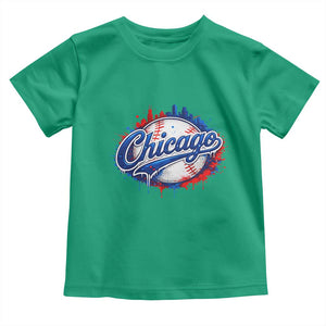 Chicago Pride Dripping Baseball Graphic Toddler T Shirt TS10 Irish Green Print Your Wear