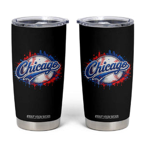 Chicago Pride Dripping Baseball Graphic Tumbler Cup TS10 Black Print Your Wear