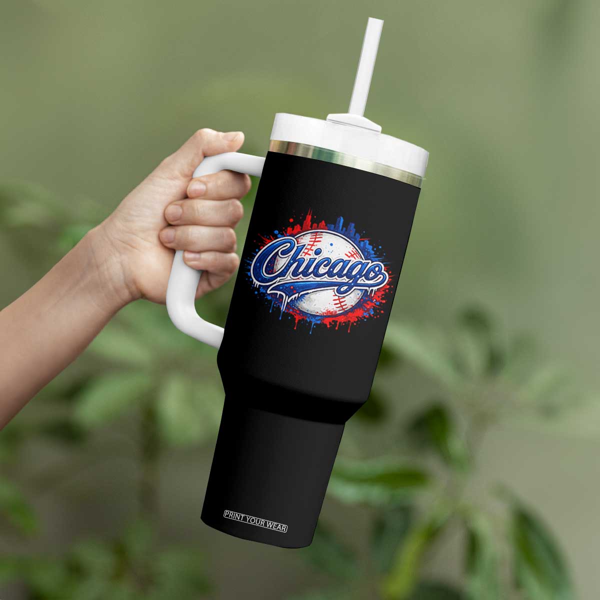 Chicago Pride Dripping Baseball Graphic Tumbler With Handle TS10 Print Your Wear