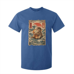 Kawaii Baby Monkey Punch T Shirt For Kid Vintage Japanese Graphic Cute Macaque Ukiyo-e TS10 Royal Blue Print Your Wear