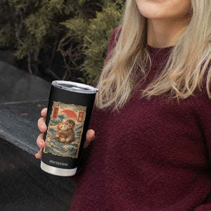 Kawaii Baby Monkey Punch Tumbler Cup Vintage Japanese Graphic Cute Macaque Ukiyo-e TS10 Print Your Wear