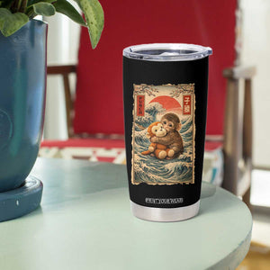 Kawaii Baby Monkey Punch Tumbler Cup Vintage Japanese Graphic Cute Macaque Ukiyo-e TS10 Print Your Wear