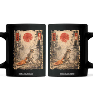 Vintage Japanese Baby Monkey Punch Coffee Mug Kawaii Macaque Ukiyo-e Art Funny TS10 Black Print Your Wear