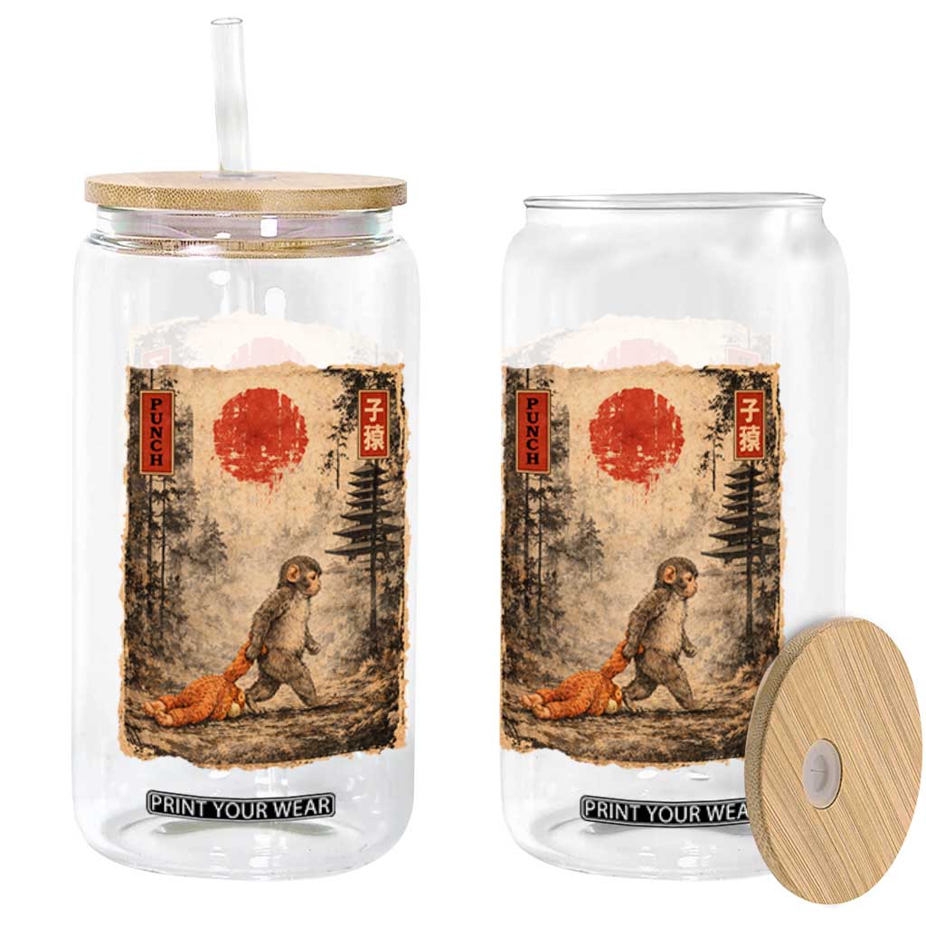 Vintage Japanese Baby Monkey Punch Glass Can Kawaii Macaque Ukiyo-e Art Funny TS10 Print Your Wear