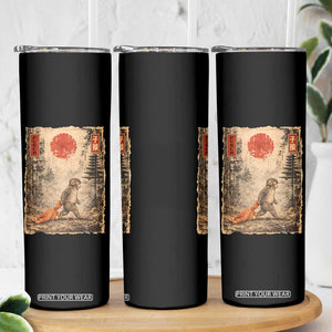 Vintage Japanese Baby Monkey Punch Skinny Tumbler Kawaii Macaque Ukiyo-e Art Funny TS10 Print Your Wear