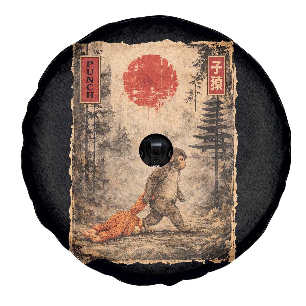Vintage Japanese Baby Monkey Punch Spare Tire Cover Kawaii Macaque Ukiyo-e Art Funny TS10 Print Your Wear