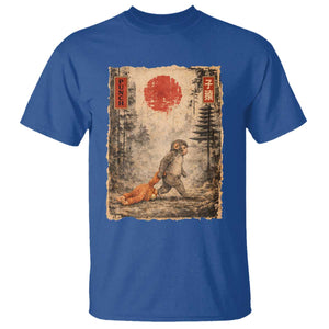 Vintage Japanese Baby Monkey Punch T Shirt Kawaii Macaque Ukiyo-e Art Funny TS10 Royal Blue Print Your Wear