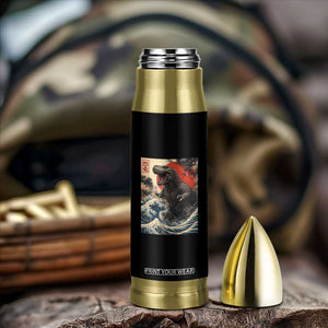 Japanese Dinosaur Bullet Tumbler Vintage Great Wave Monster Epic Giant Monster Ukiyo-e Style TS10 Print Your Wear