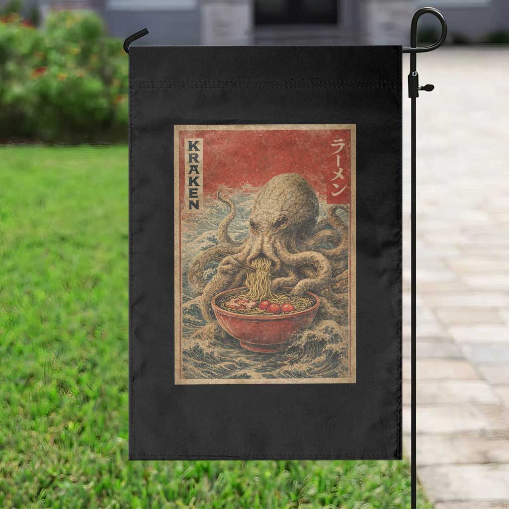 Sea Monster Eating Ramen Garden Flag Vintage Graphic Japanese Lover Ukiyo-e Art TS10 Print Your Wear