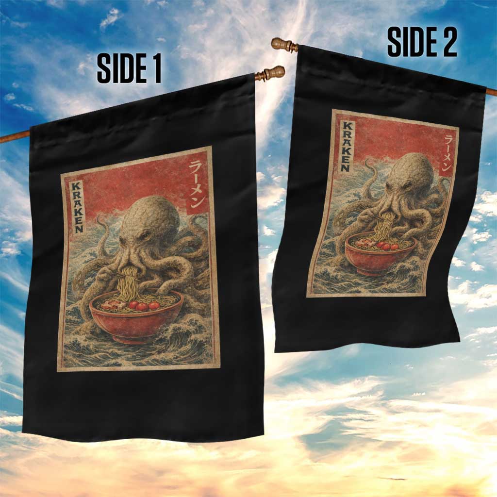 Sea Monster Eating Ramen Garden Flag Vintage Graphic Japanese Lover Ukiyo-e Art TS10 Print Your Wear