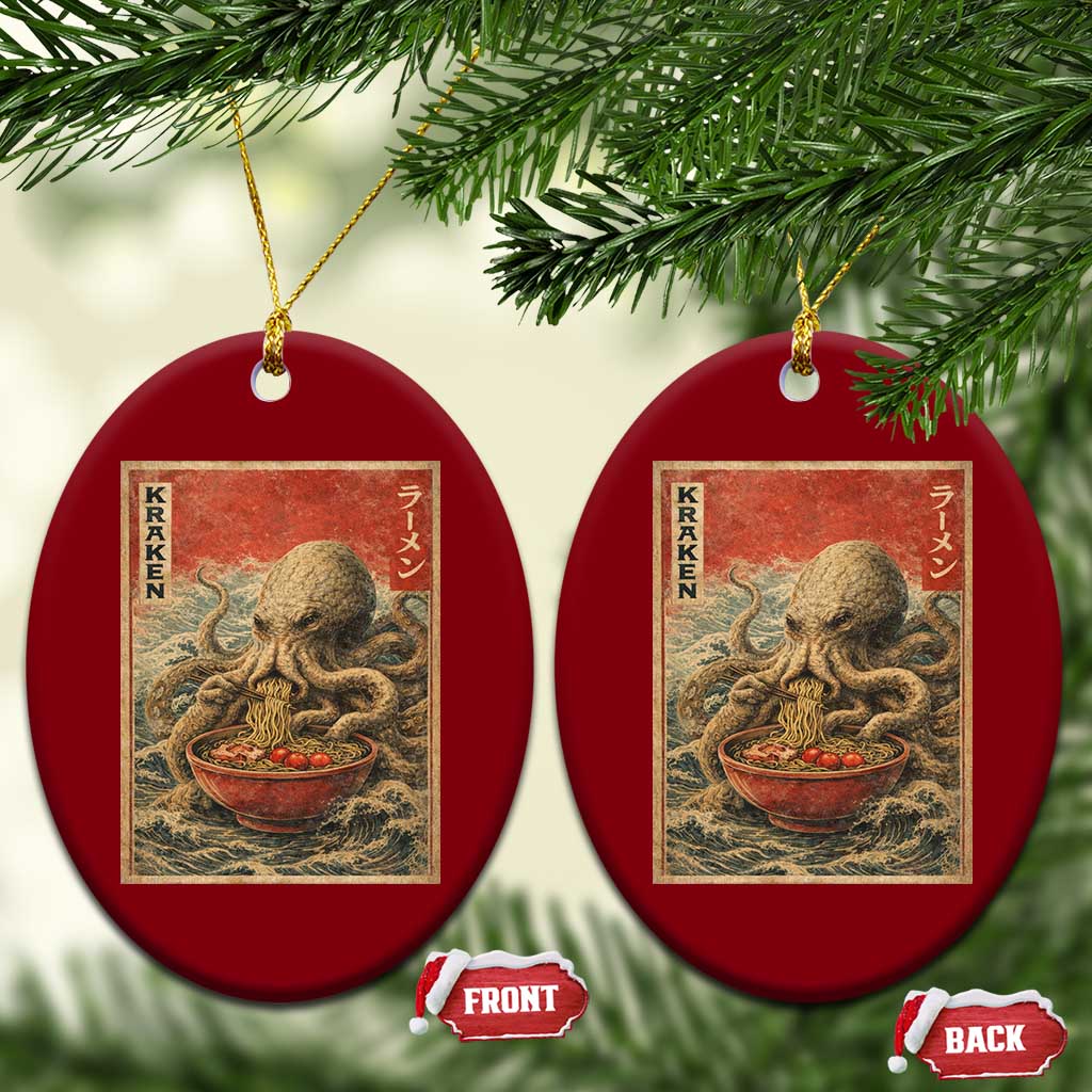 Sea Monster Eating Ramen Ceramic Ornament Vintage Graphic Japanese Lover Ukiyo-e Art TS10 Print Your Wear