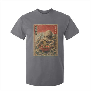 Sea Monster Eating Ramen T Shirt For Kid Vintage Graphic Japanese Lover Ukiyo-e Art TS10 Charcoal Print Your Wear