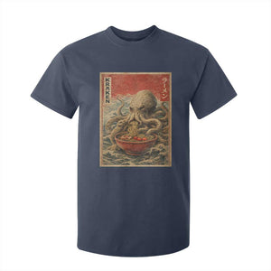 Sea Monster Eating Ramen T Shirt For Kid Vintage Graphic Japanese Lover Ukiyo-e Art TS10 Navy Print Your Wear