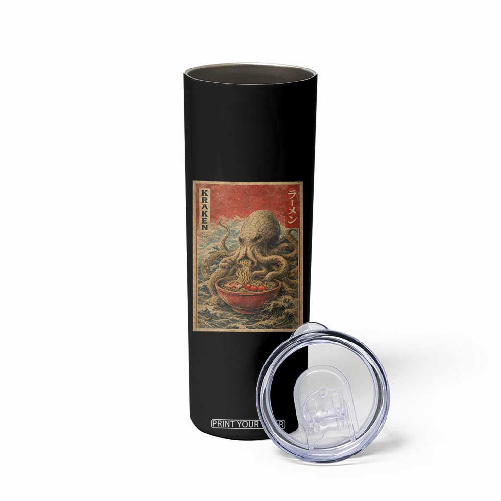 Sea Monster Eating Ramen Skinny Tumbler Vintage Graphic Japanese Lover Ukiyo-e Art TS10 Print Your Wear